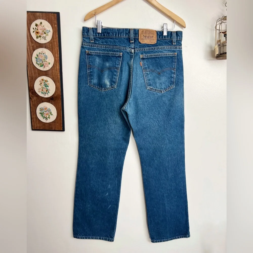 Vintage Orange Tab Levi’s 517 Straight Leg Blue Jeans